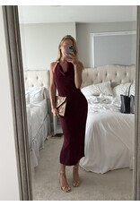 ASTR Alanna Halter Cowl Neck Dress