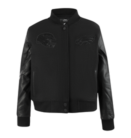 Pro Standard Philadelphia Eagles Women's Triple Black Varsity Jacket