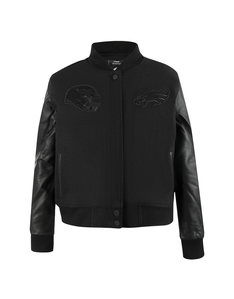 Pro Standard Philadelphia Eagles Women's Triple Black Varsity Jacket