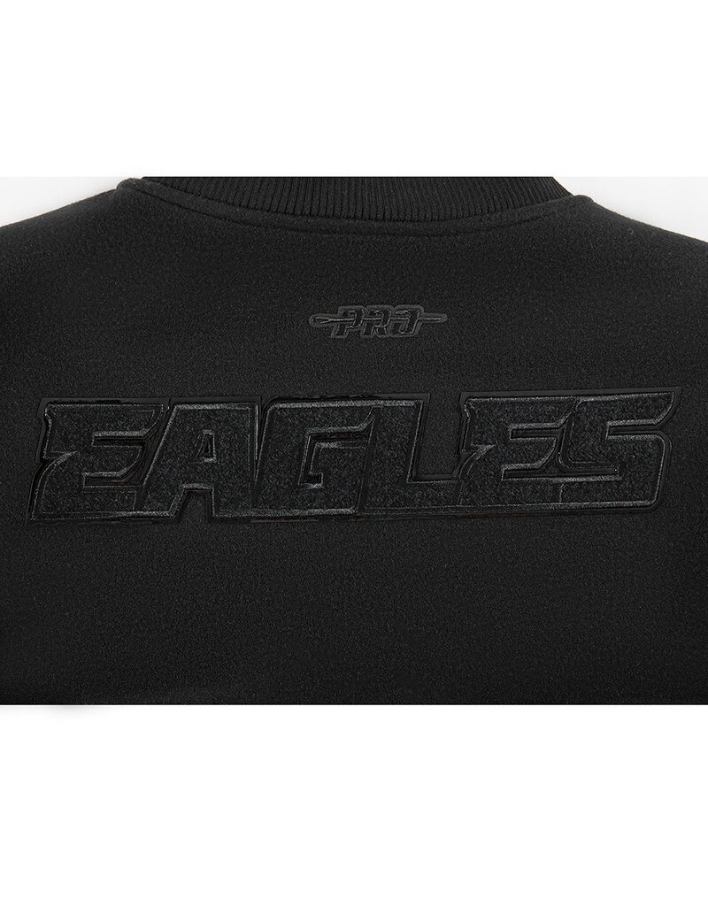 Pro Standard Philadelphia Eagles Women's Triple Black Varsity Jacket