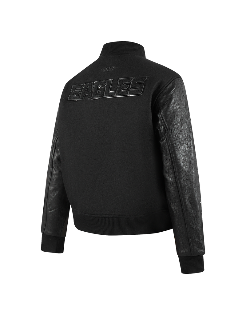 Pro Standard Philadelphia Eagles Women's Triple Black Varsity Jacket