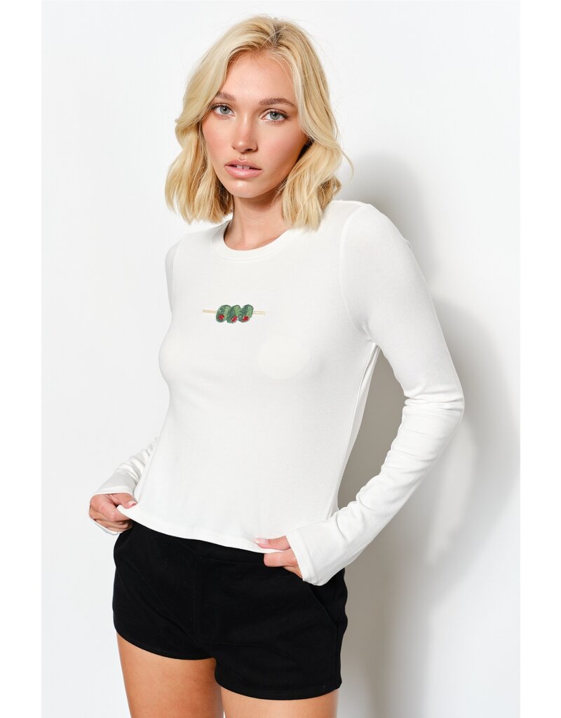 Pretty Garbage Ollie Olive Beaded Top