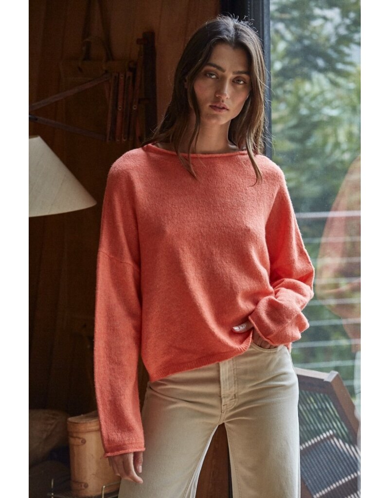 By Together Maggie Rolled Round Neck Sweater