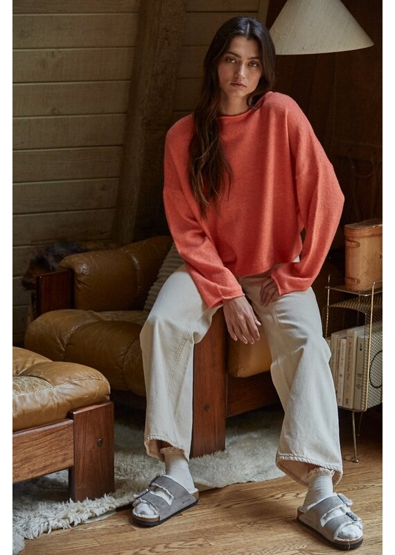 By Together Maggie Rolled Round Neck Sweater