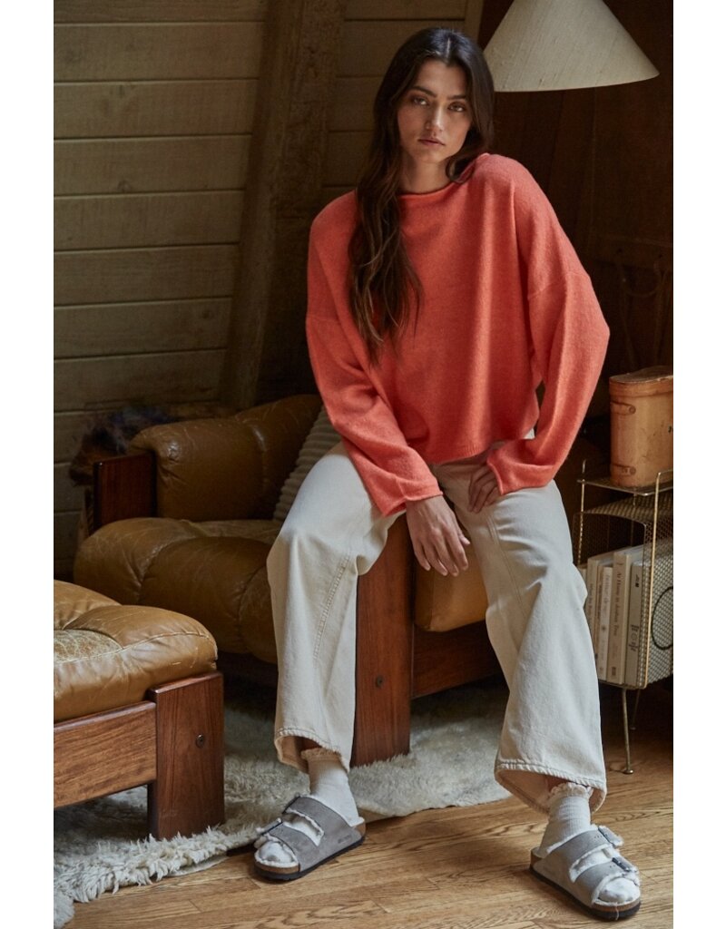 By Together Maggie Rolled Round Neck Sweater