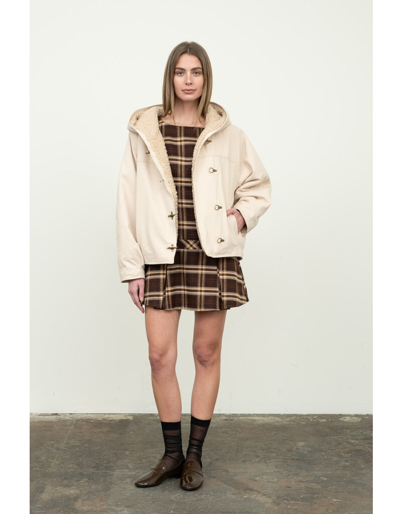 Moon River Jules Toggle Teddy-Lined Jacket