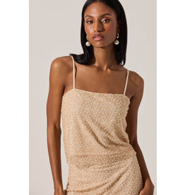 ASTR Messina Pearl Embellished Top