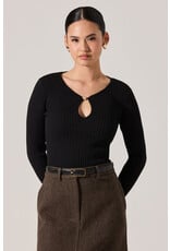 ASTR Lynly Ribbed Keyhole Sweater