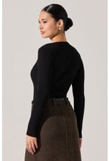 ASTR Lynly Ribbed Keyhole Sweater