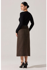ASTR Lynly Ribbed Keyhole Sweater