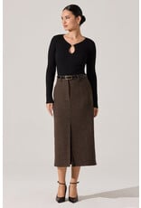 ASTR Lynly Ribbed Keyhole Sweater