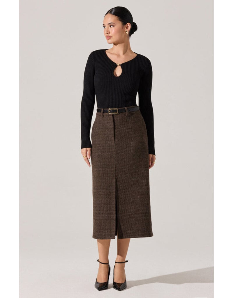 ASTR Lynly Ribbed Keyhole Sweater