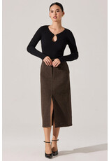ASTR Lynly Ribbed Keyhole Sweater