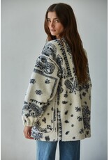 By Together Patti Paisley Fleece-Lined Sherpa Jacket