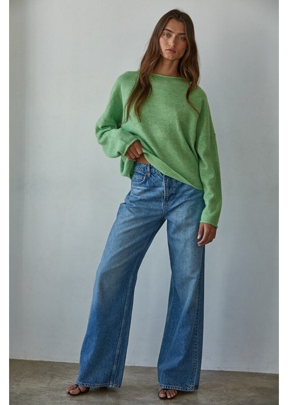 By Together Maggie Rolled Round Neck Sweater