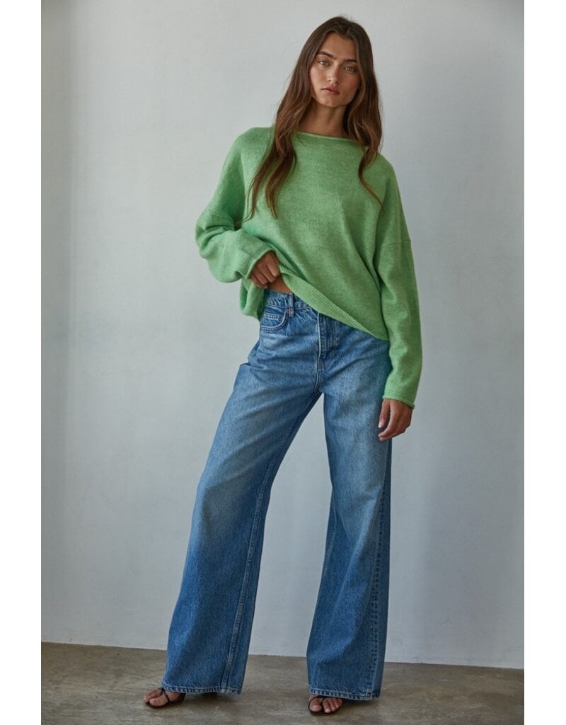 By Together Maggie Rolled Round Neck Sweater