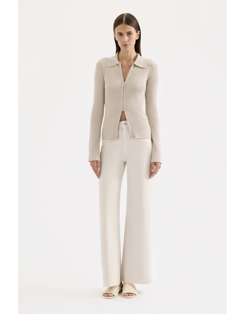 Nude Lucy Betina Zip Front Knit Cardigan Top