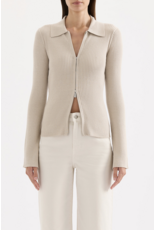 Nude Lucy Betina Zip Front Knit Cardigan Top