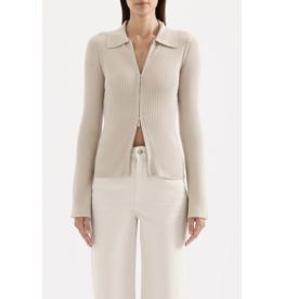 Nude Lucy Betina Zip Front Knit Cardigan Top