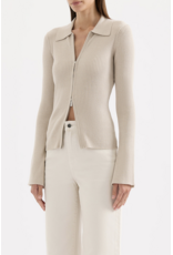 Nude Lucy Betina Zip Front Knit Cardigan Top