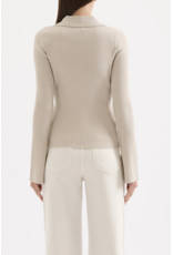 Nude Lucy Betina Zip Front Knit Cardigan Top