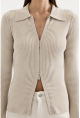Nude Lucy Betina Zip Front Knit Cardigan Top