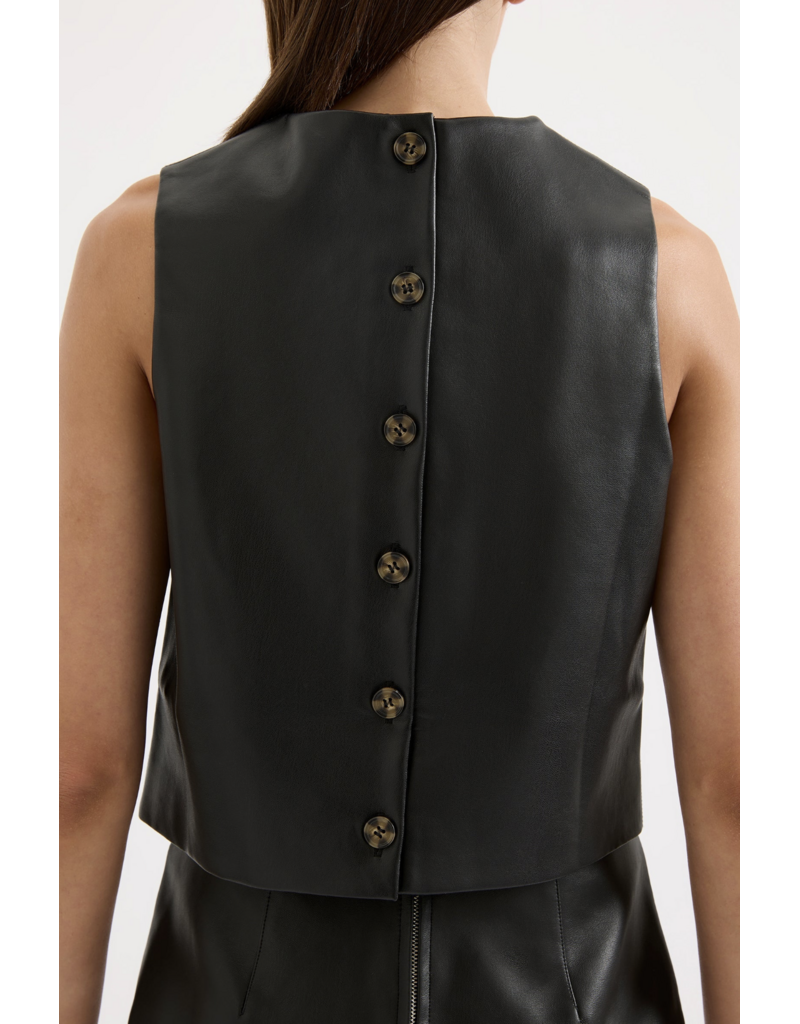 Nude Lucy Beaumont Vegan Leather Top