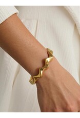 Flanerie Zauris 18K Gold Non-Tarnish Wave Cuff Bracelet