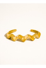 Flanerie Zauris 18K Gold Non-Tarnish Wave Cuff Bracelet