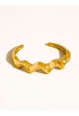 Flanerie Zauris 18K Gold Non-Tarnish Wave Cuff Bracelet