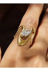 Flanerie Vana 18K Gold Non-Tarnish Marquise Ring