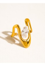 Flanerie Vana 18K Gold Non-Tarnish Marquise Ring