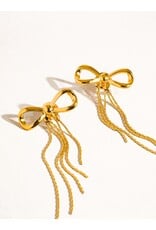 Flanerie Hani 18K Gold Non-Tarnish Heart Tassel Earring