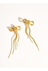 Flanerie Hani 18K Gold Non-Tarnish Heart Tassel Earring