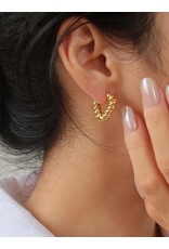 Flanerie Prudence 18K Gold Non-Tarnish Earrings