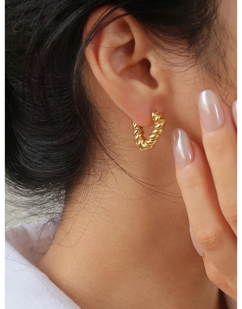 Flanerie Prudence 18K Gold Non-Tarnish Earrings