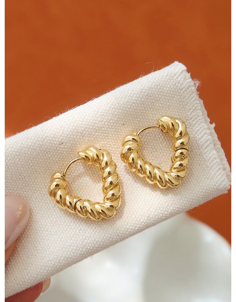 Flanerie Prudence 18K Gold Non-Tarnish Earrings