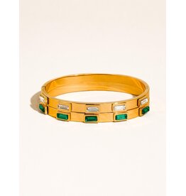 Flanerie Tanith 18K Gold Non-Tarnish Baguette Bracelet *2 colors*