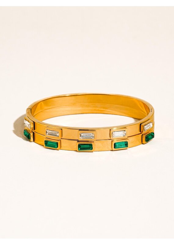 Flanerie Tanith 18K Gold Non-Tarnish Baguette Bracelet *2 colors*