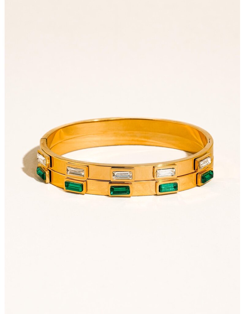 Flanerie Tanith 18K Gold Non-Tarnish Baguette Bracelet *2 colors*