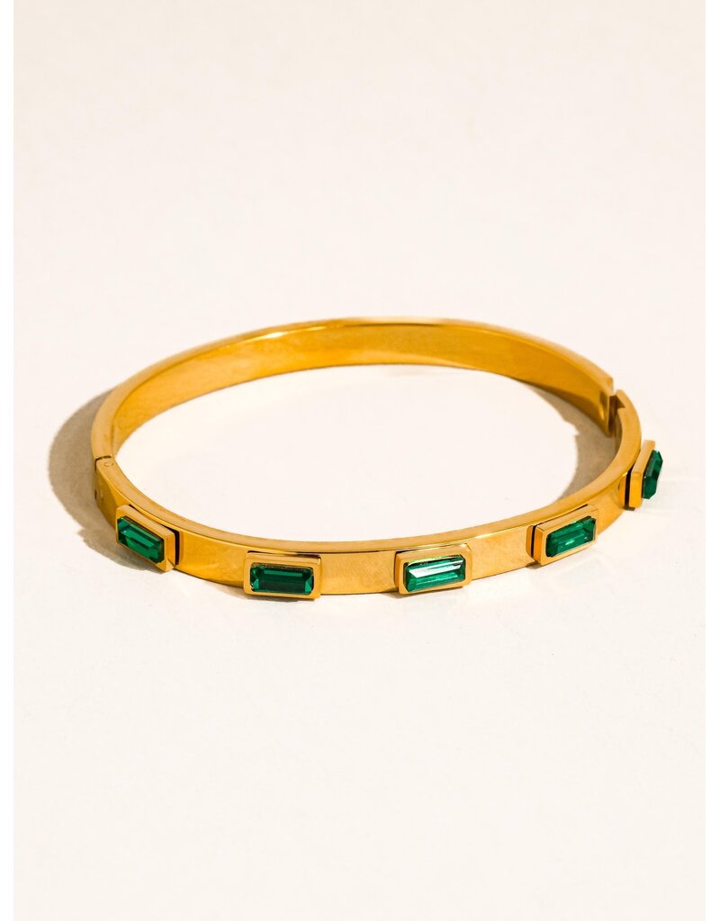 Flanerie Tanith 18K Gold Non-Tarnish Baguette Bracelet *2 colors*