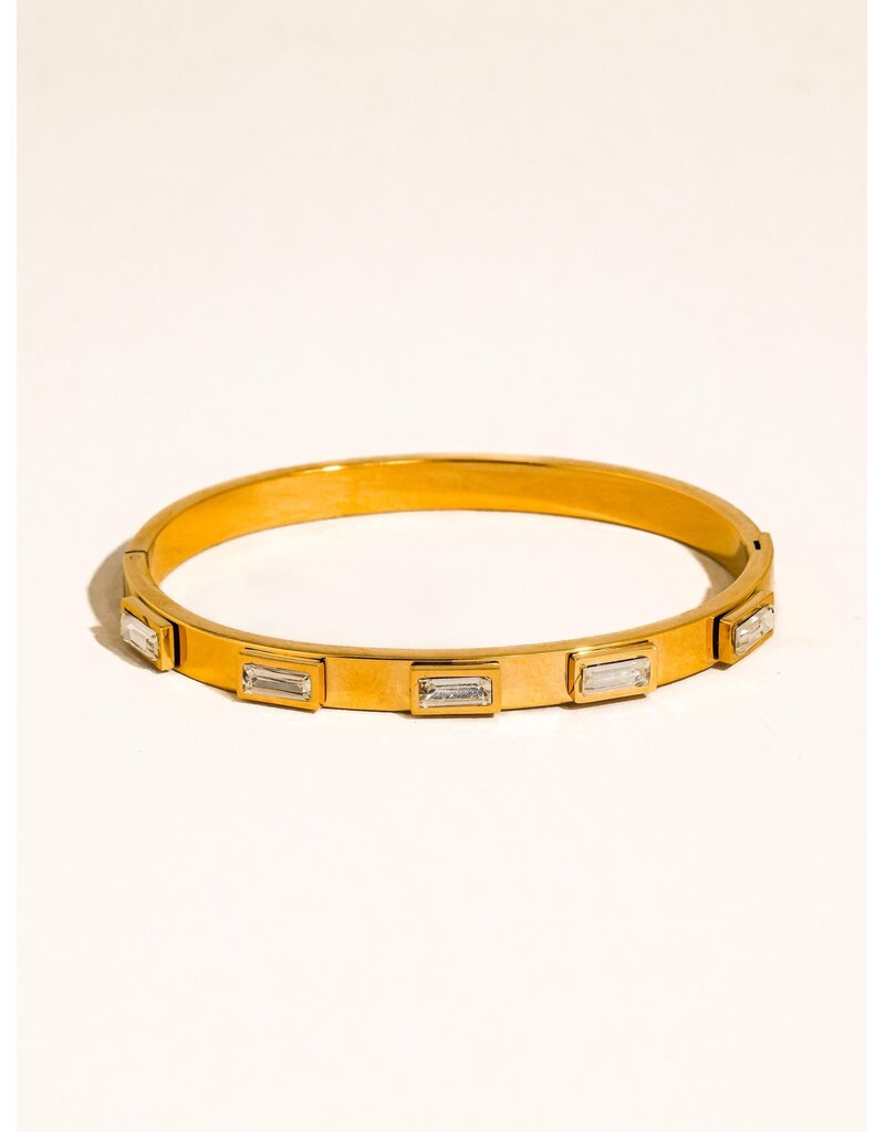 Flanerie Tanith 18K Gold Non-Tarnish Baguette Bracelet *2 colors*