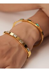 Flanerie Tanith 18K Gold Non-Tarnish Baguette Bracelet *2 colors*