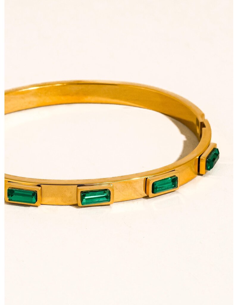 Flanerie Tanith 18K Gold Non-Tarnish Baguette Bracelet *2 colors*