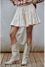 By Together Kelly Corduroy Flowy Mini Skirt