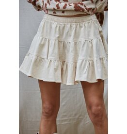 By Together Kelly Corduroy Flowy Mini Skirt