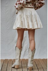 By Together Kelly Corduroy Flowy Mini Skirt
