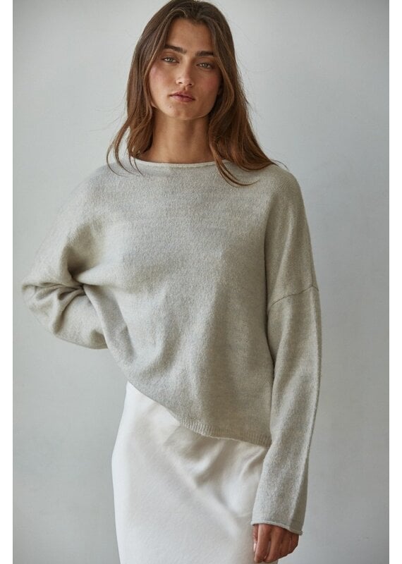 By Together Maggie Rolled Round Neck Sweater