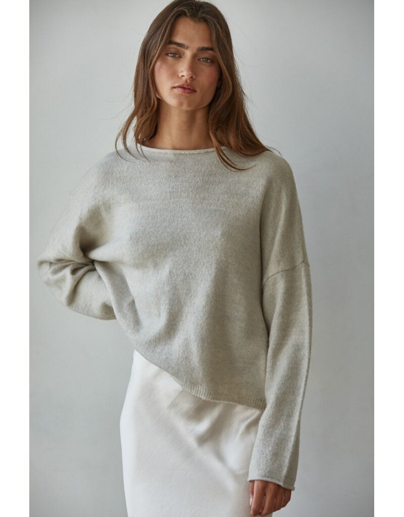 By Together Maggie Rolled Round Neck Sweater