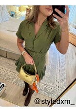 Hutch Peach Belted Mini Dress
